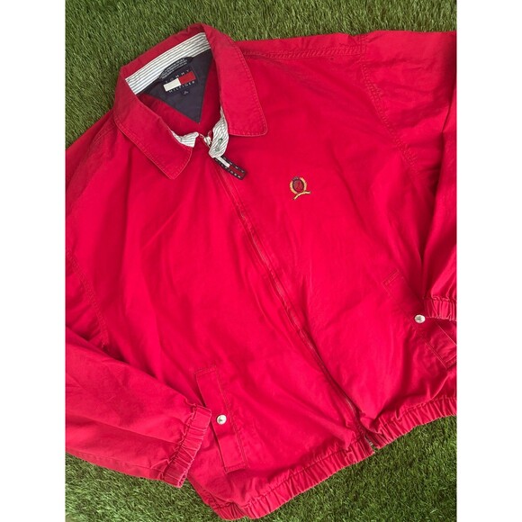 Vintage 80s 90s Tommy Hilfiger Harrington Full Zip Jacket Crest Logo Adult XL - Picture 2 of 5